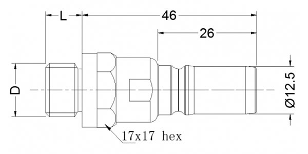 Straight Male Connector