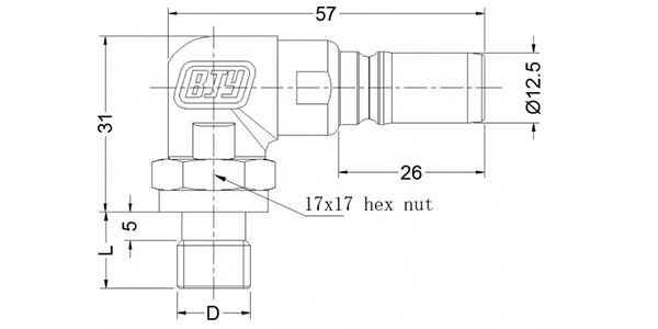 Bent Male Connector (90°)