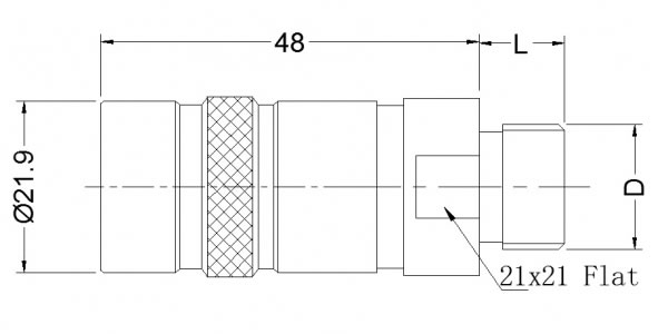 Straight Female Connector